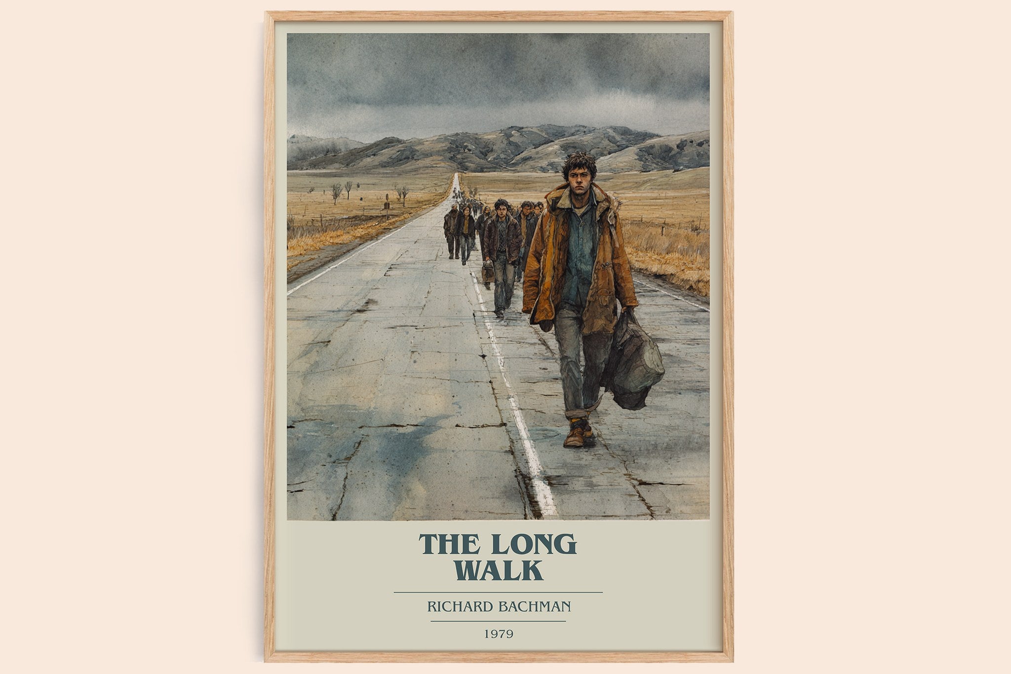 The Long Walk Book Cover Poster by Richard Bachman