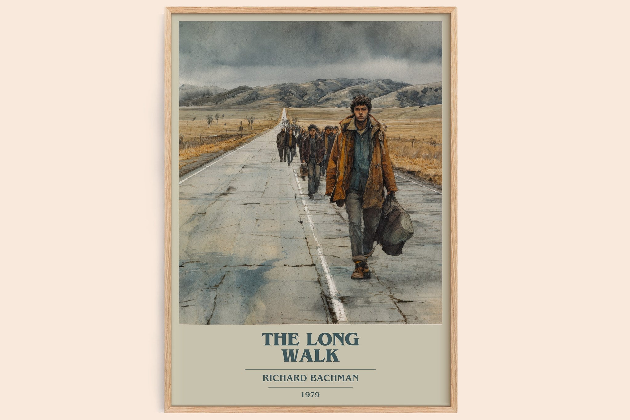 The Long Walk Book Cover Poster by Richard Bachman