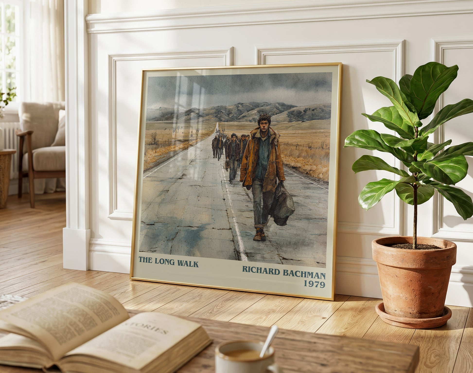 The Long Walk literary poster paired in gallery wall – literary art prints