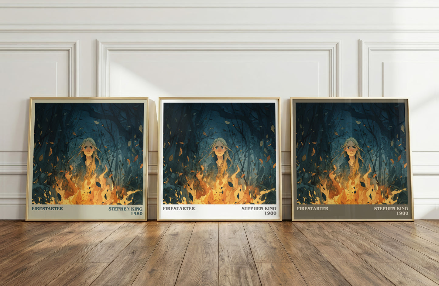 Firestarter literary print framed by window – literary home decor