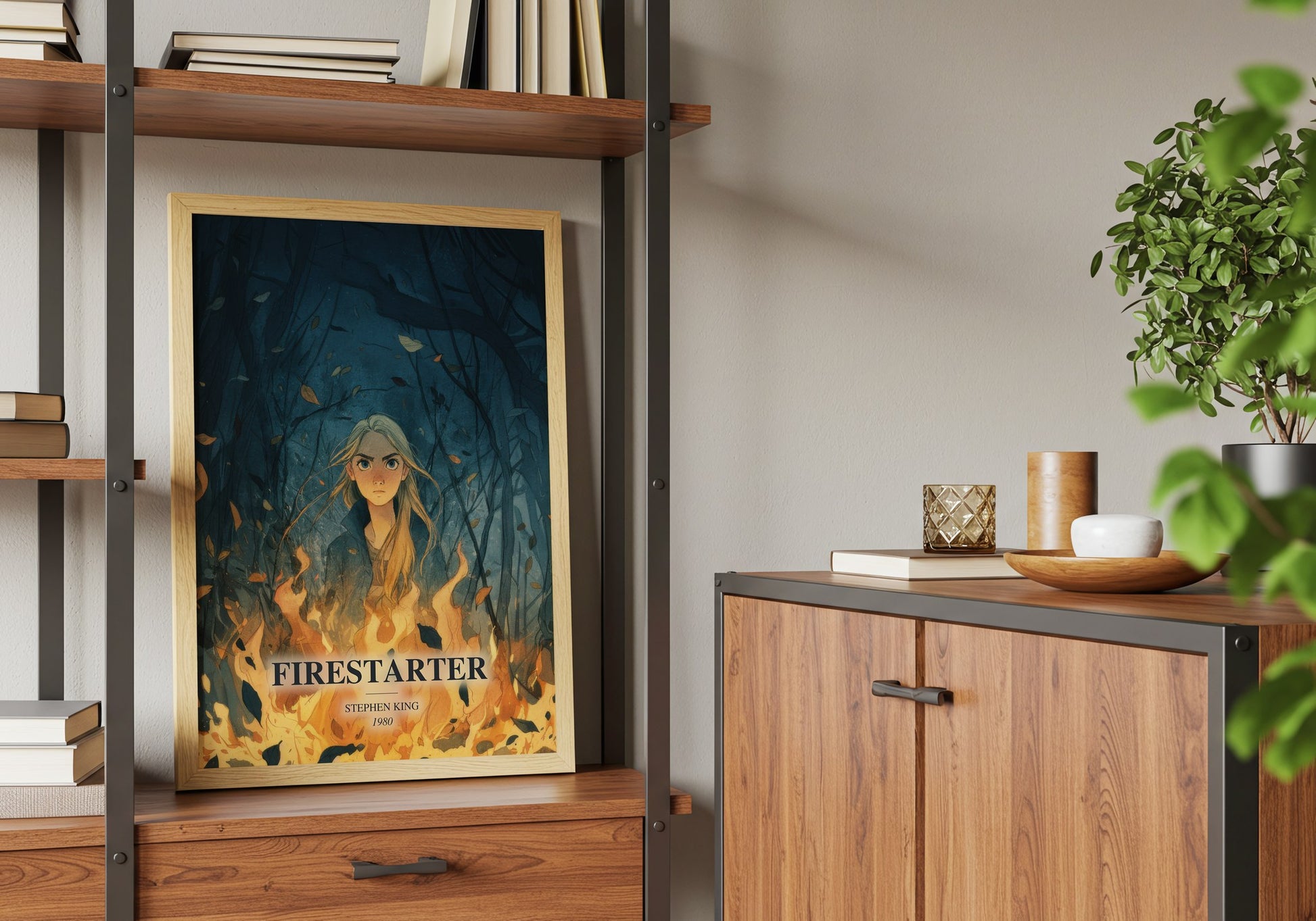 Firestarter book watercolour illustration paper finish options – matte satin gloss