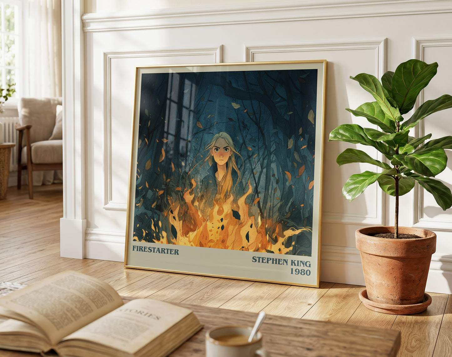 Firestarter literary poster paired in gallery wall – literary art prints
