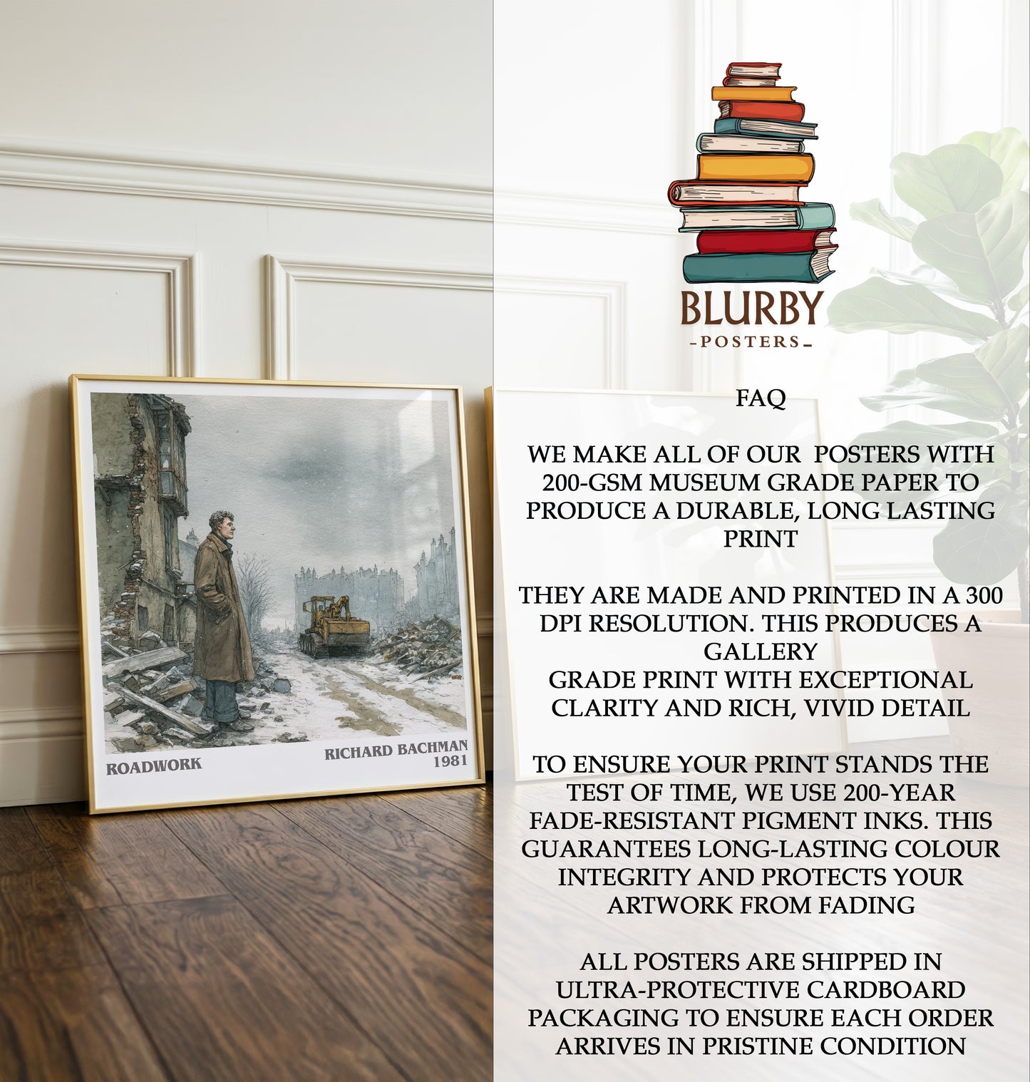 Roadwork Literary Art Print by Richard Bachman