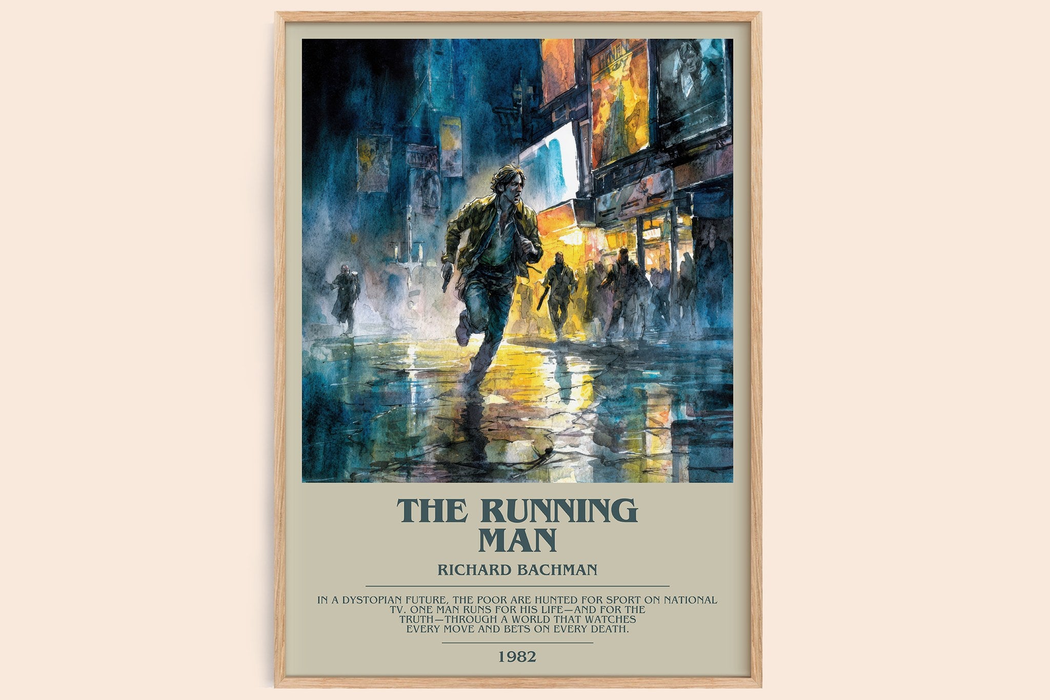 The Running Man Bookish Wall Art by Richard Bachman