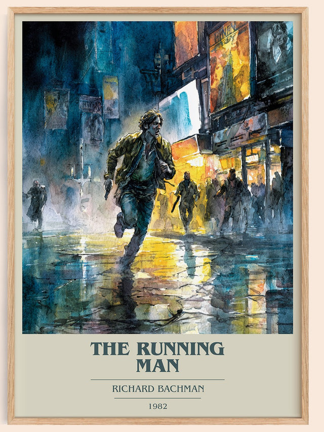 The Running Man Book Cover Poster by Richard Bachman