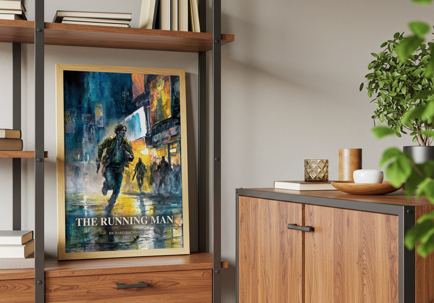 The Running Man book watercolour illustration paper finish options – matte satin gloss