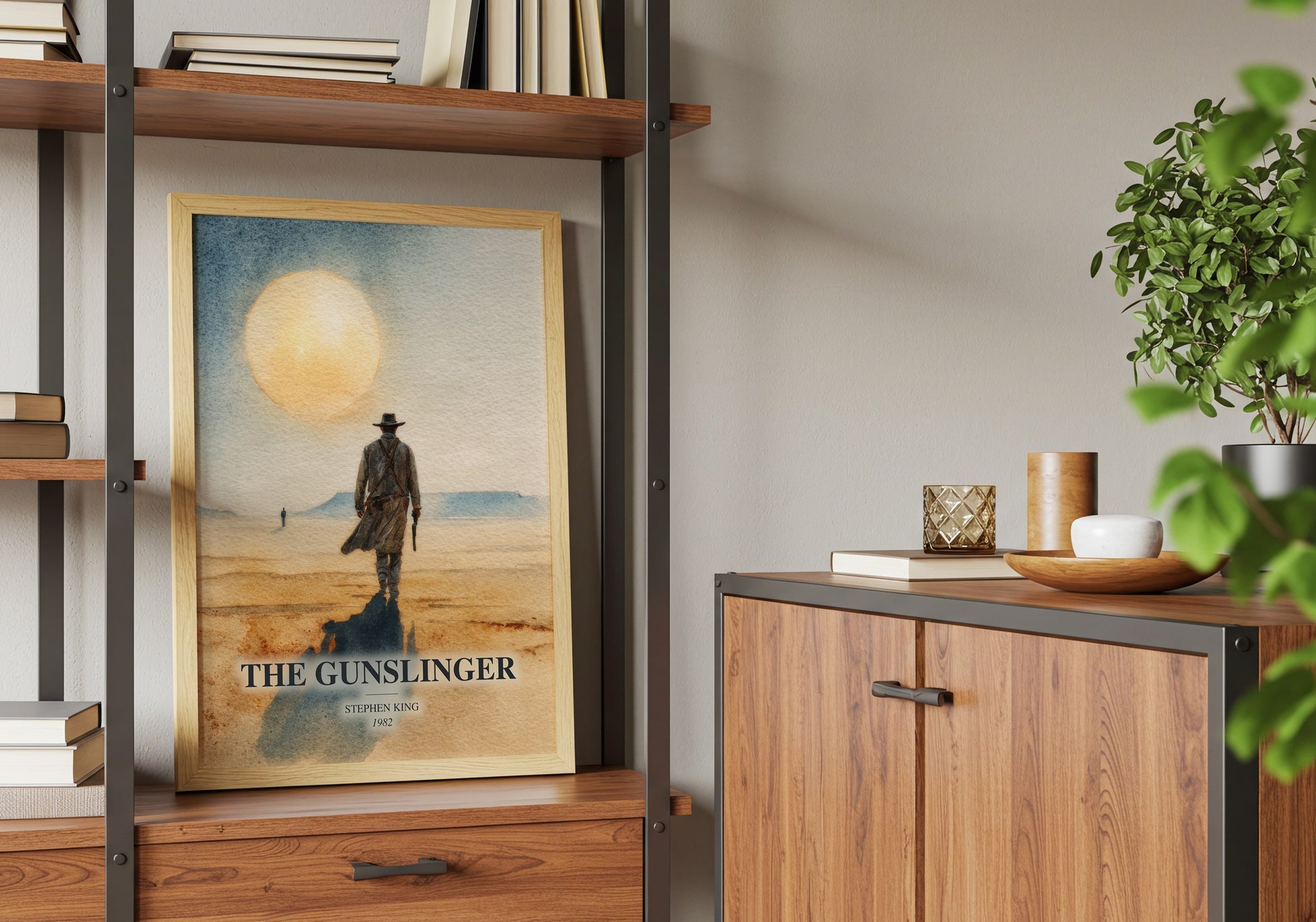 The Gunslinger book watercolour illustration paper finish options – matte satin gloss