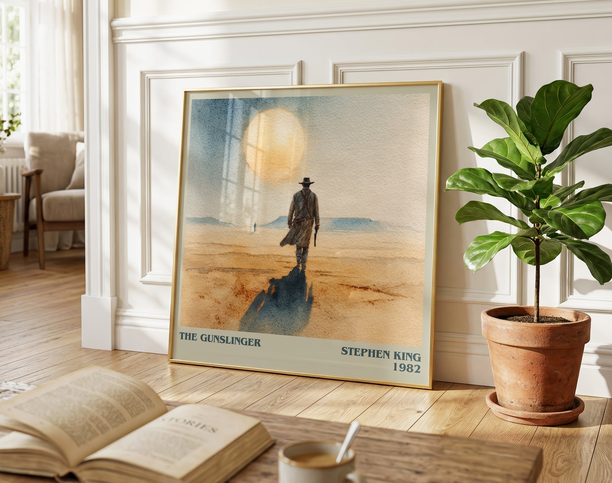 The Gunslinger literary poster paired in gallery wall – literary art prints
