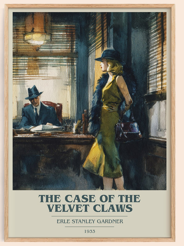 The Case of the Velvet Claws Book Cover Poster by Erle Stanley Gardner