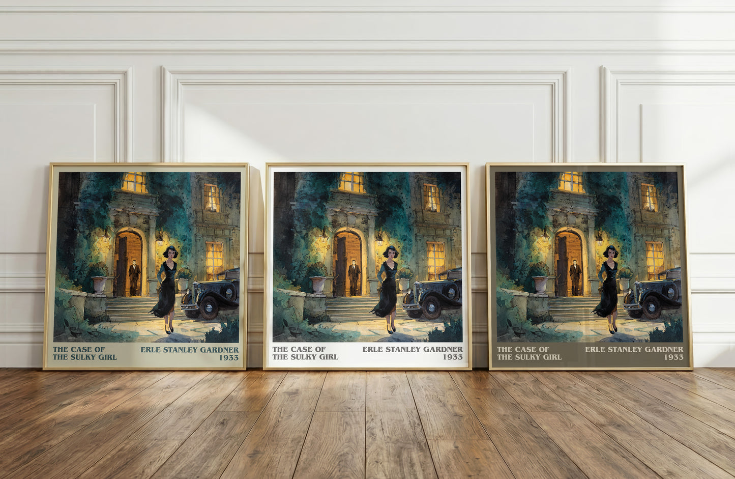 The Case Of The Sulky Girl literary print framed by window – literary home decor