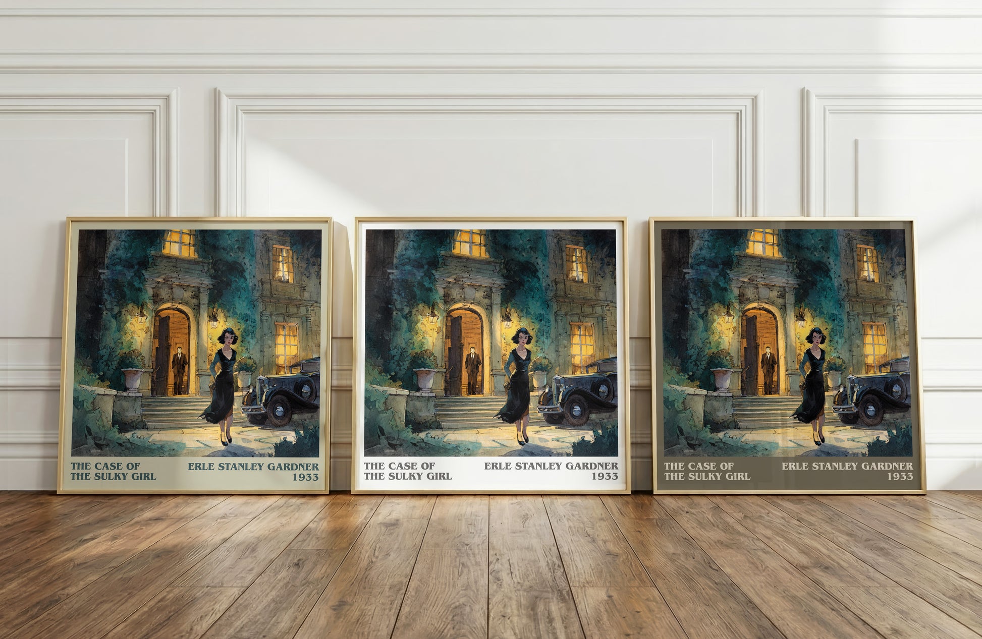 The Case Of The Sulky Girl literary print framed by window – literary home decor