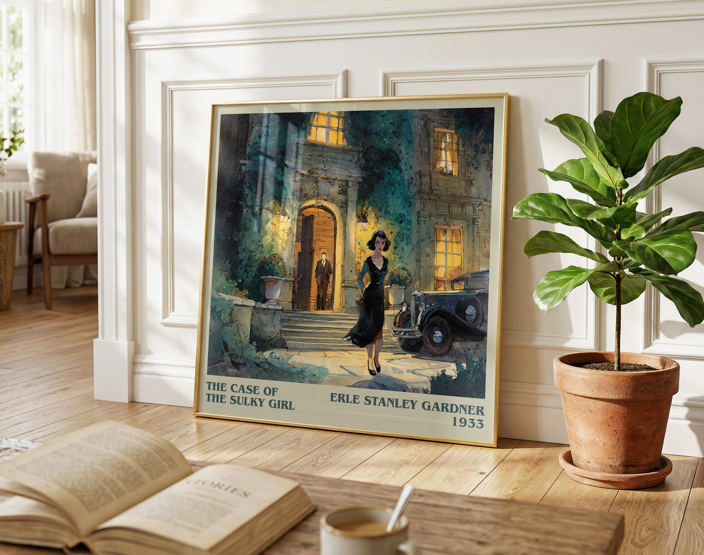 The Case Of The Sulky Girl literary poster paired in gallery wall – literary art prints