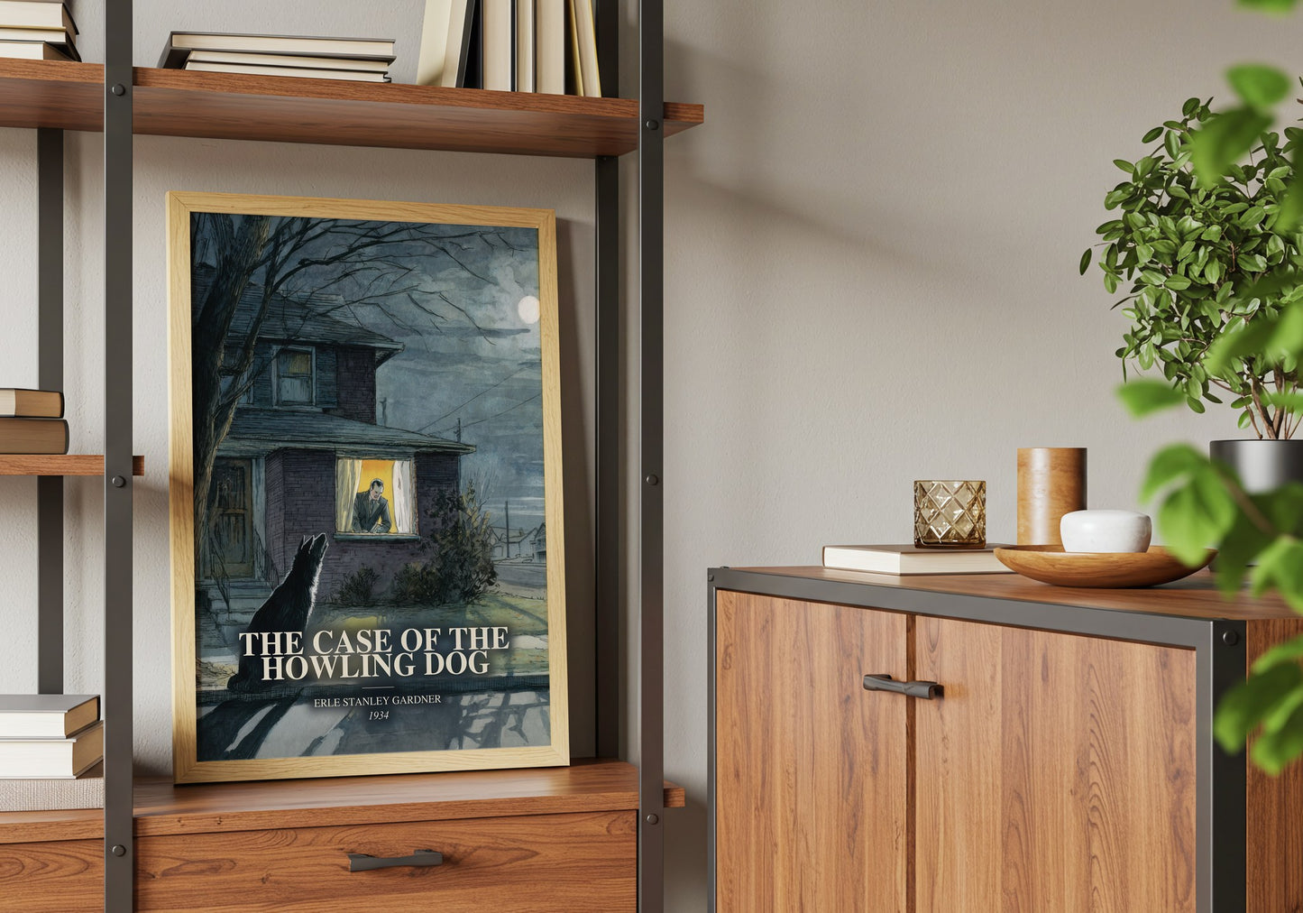 The Case Of The Howling Dog book watercolour illustration paper finish options – matte satin gloss