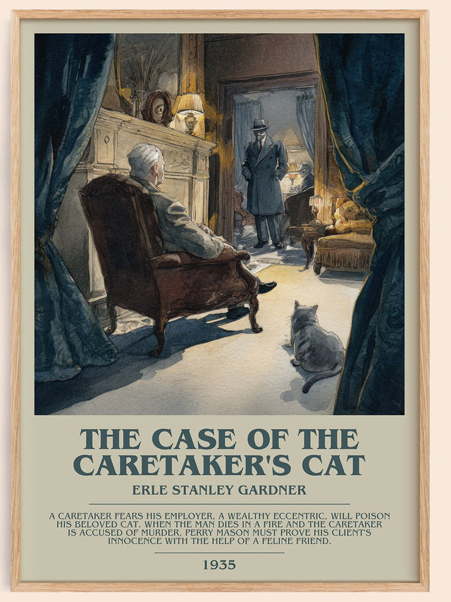 Case of the Caretaker's Cat Bookish Wall Art by Erle Stanley Gardner