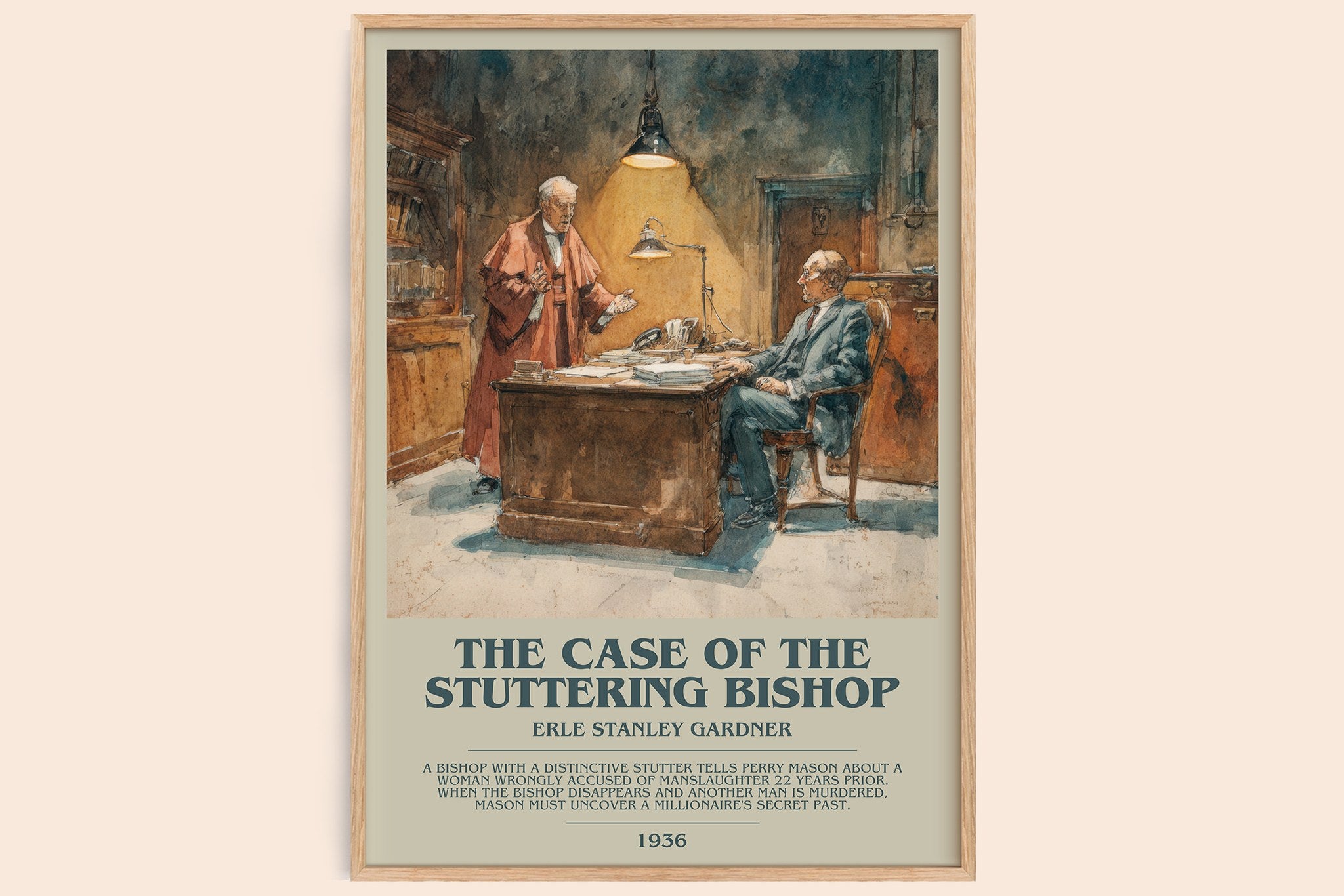 Case of the Stuttering Bishop Bookish Wall Art by Erle Stanley Gardner
