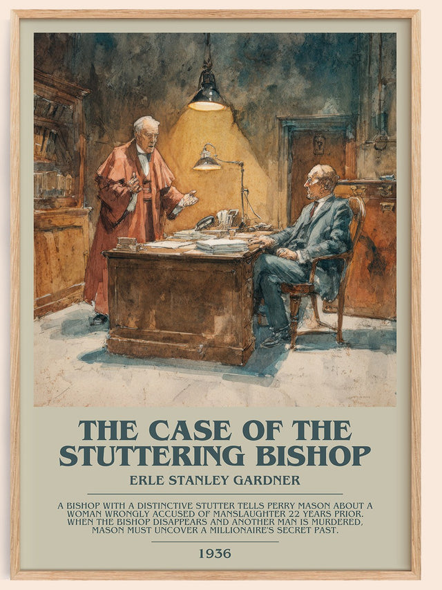 Case of the Stuttering Bishop Bookish Wall Art by Erle Stanley Gardner