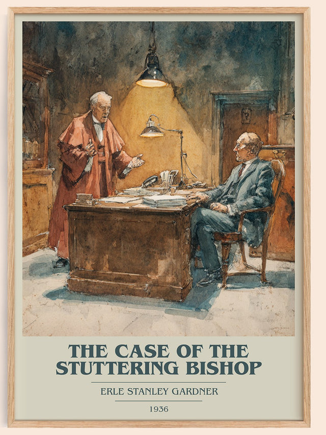 Case of the Stuttering Bishop Book Cover Poster by E. Gardner