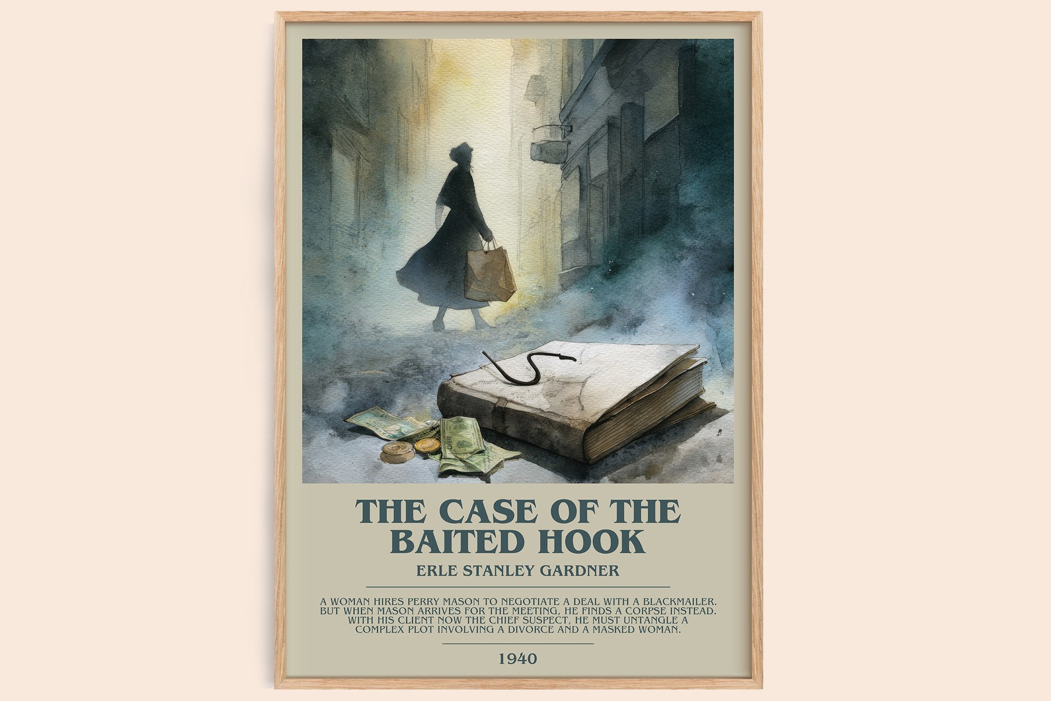 The Case of the Baited Hook Bookish Wall Art by Erle Stanley Gardner