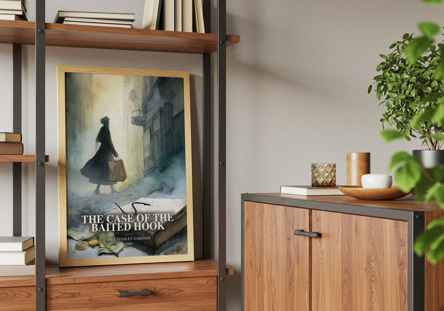 The Case Of The Baited Hook book watercolour illustration paper finish options – matte satin gloss