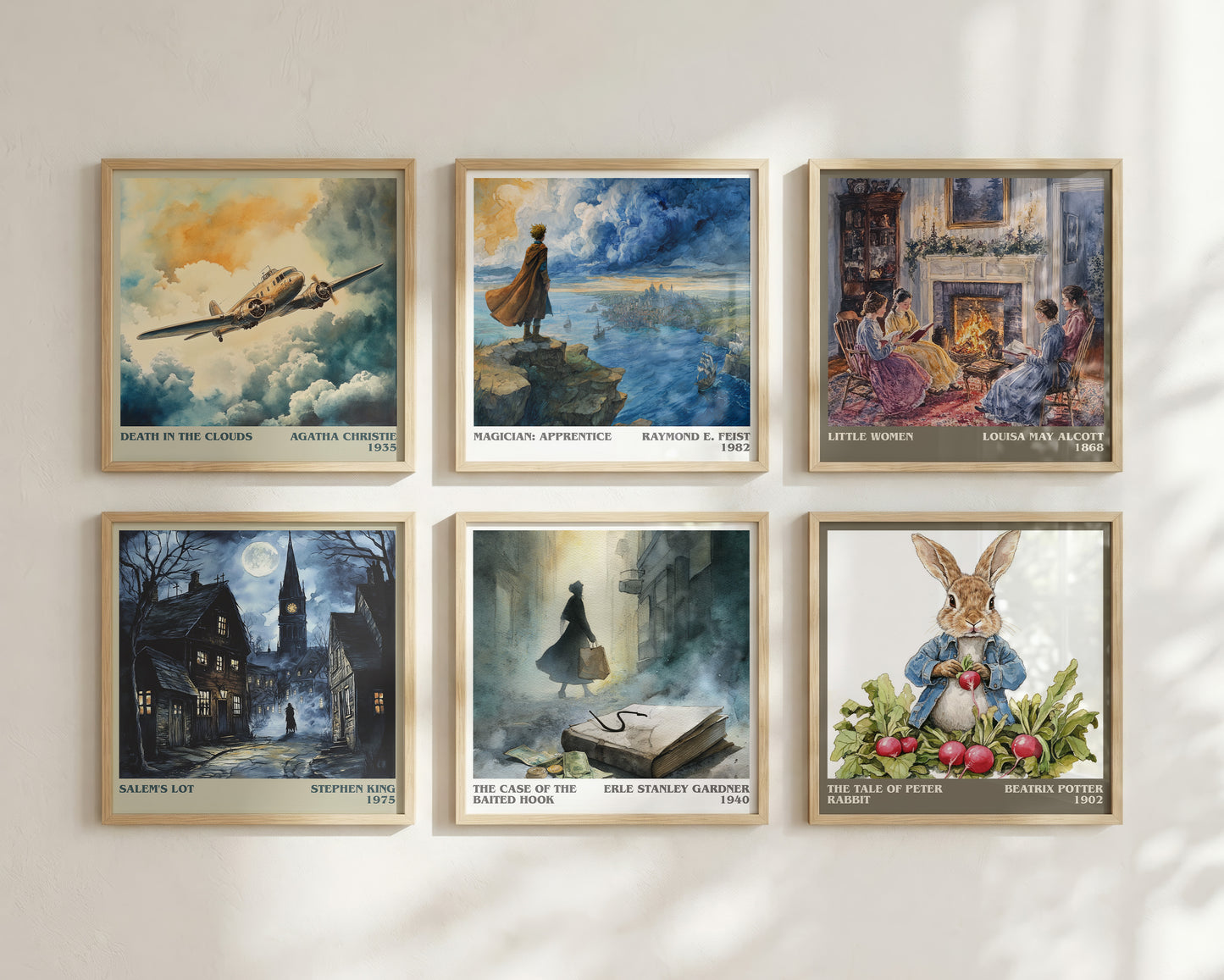 The Case of the Baited Hook literary book poster framed on wall – mystery wall art