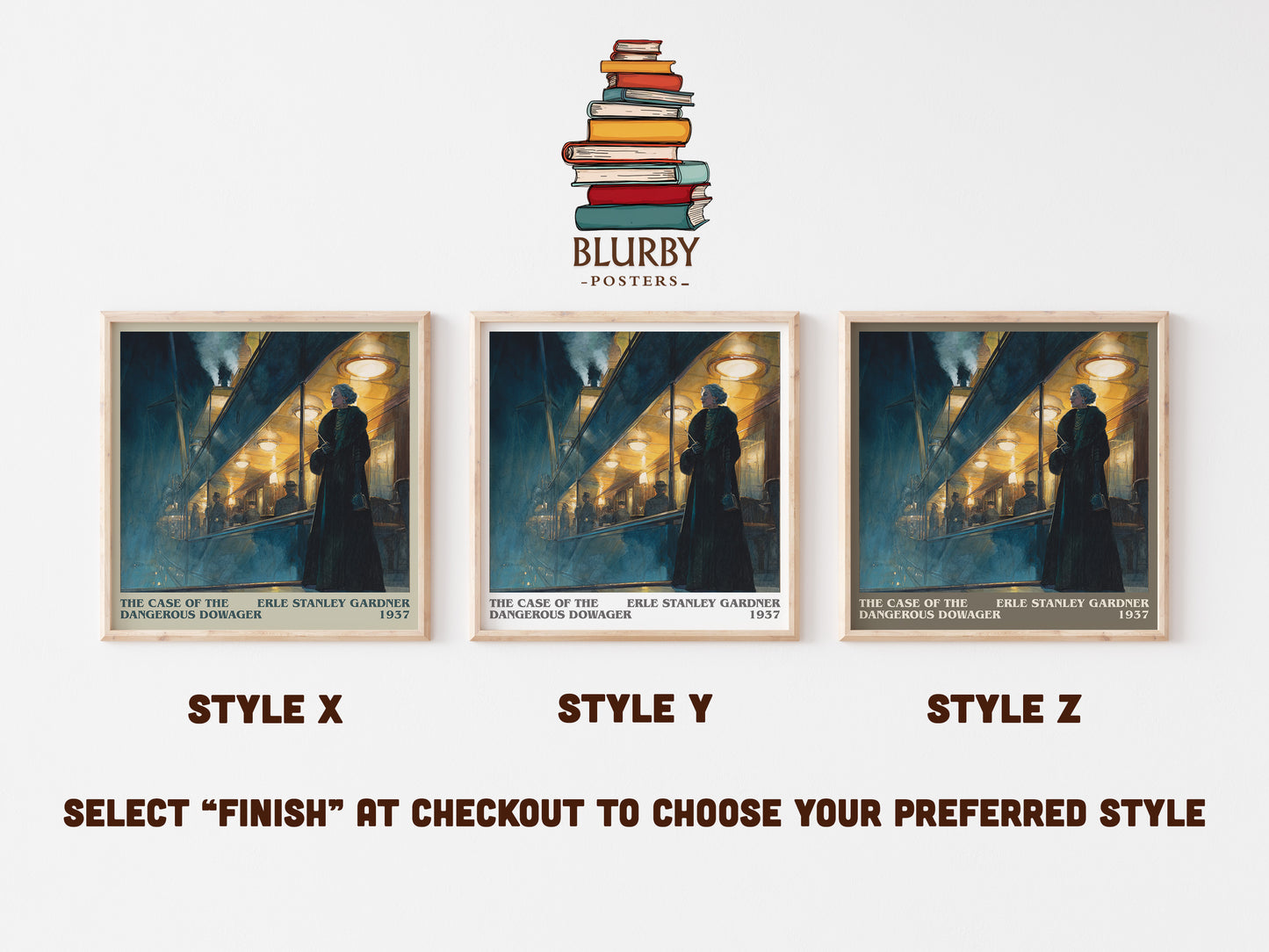 The Case Of The Dangerous Dowager literary art print colour and style options – Erle Stanley Gardner book art