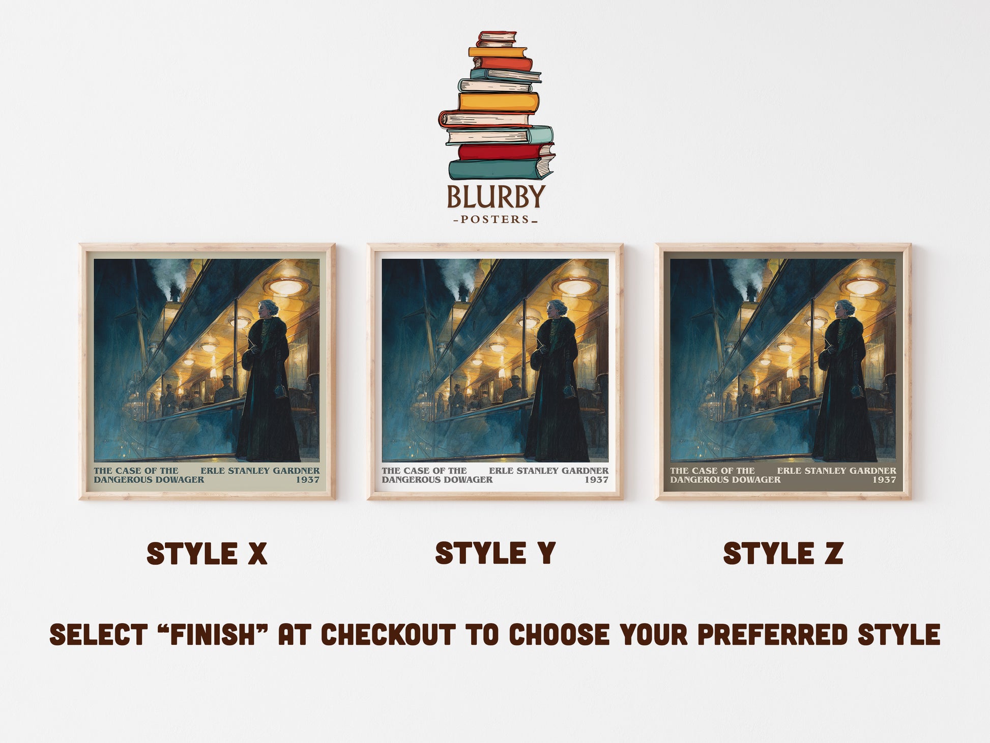 The Case Of The Dangerous Dowager literary art print colour and style options – Erle Stanley Gardner book art