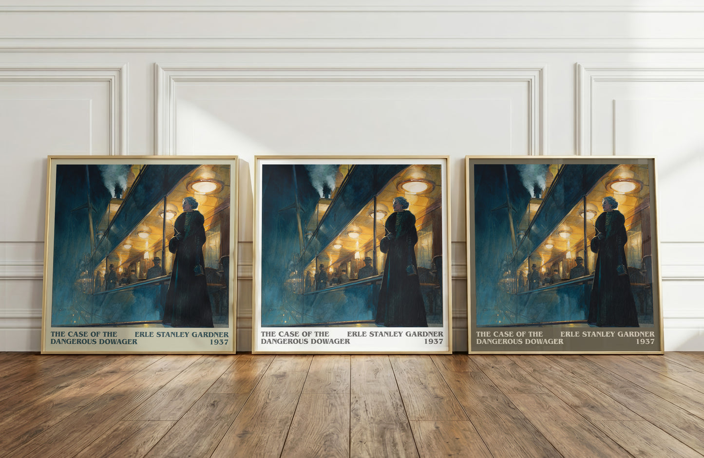 The Case Of The Dangerous Dowager literary print framed by window – literary home decor