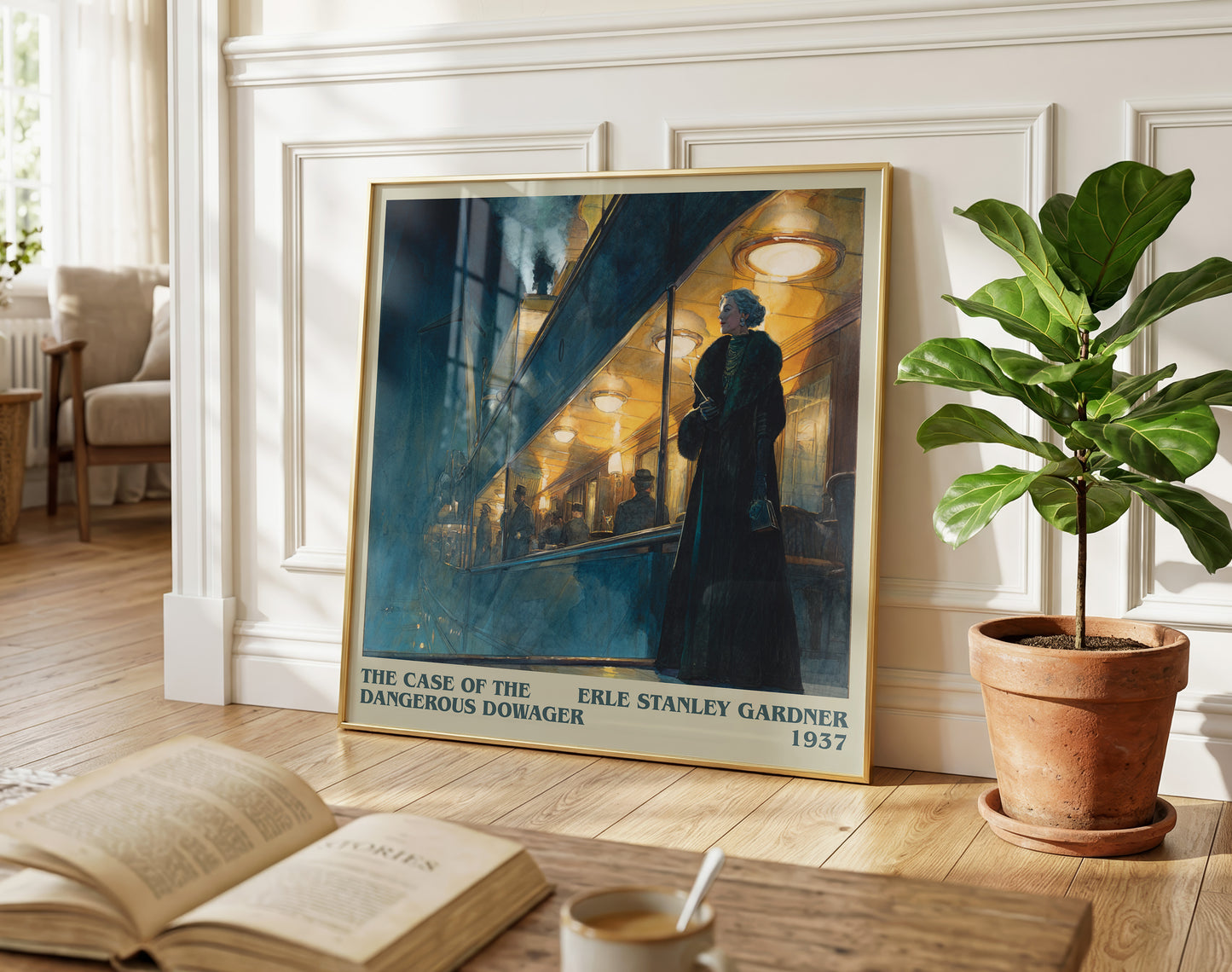 The Case Of The Dangerous Dowager literary poster paired in gallery wall – literary art prints
