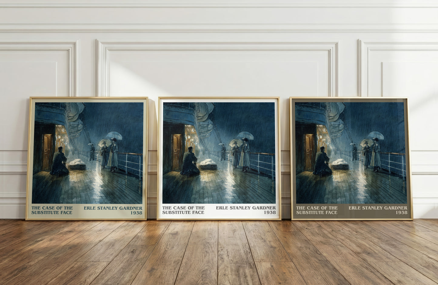 The Case of the Substitute Face literary print framed by window – literary home decor