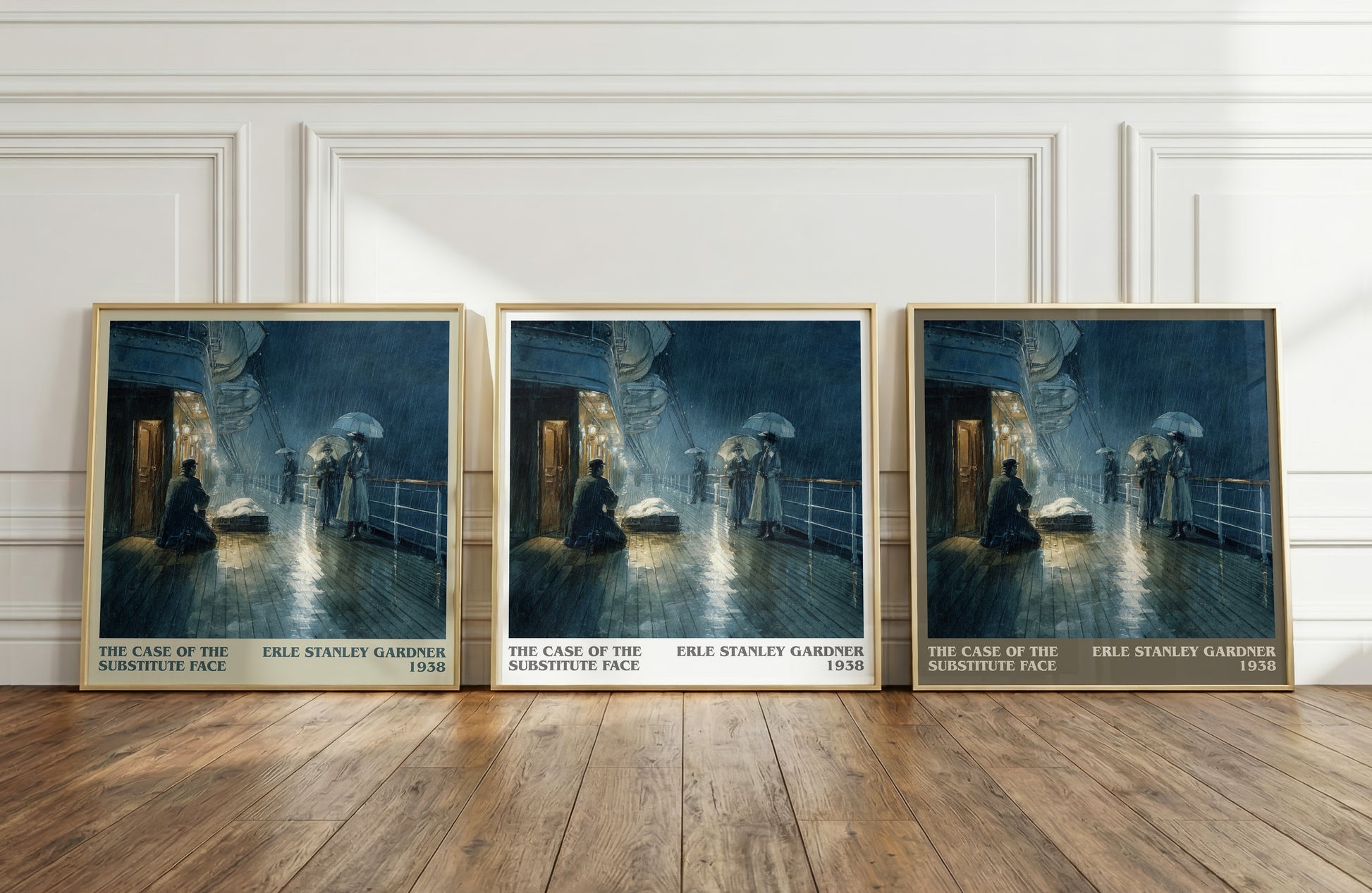 The Case of the Substitute Face literary print framed by window – literary home decor