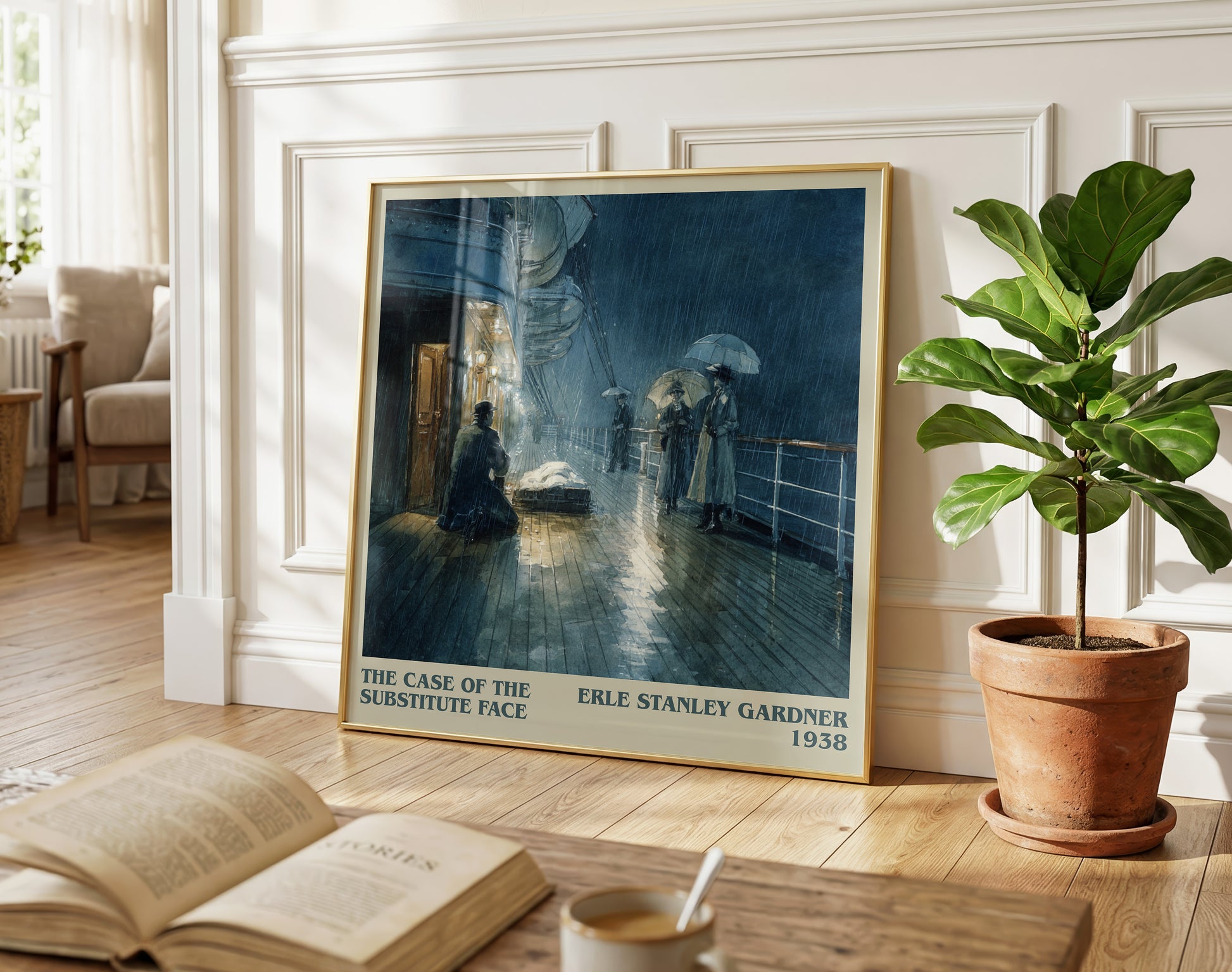 The Case of the Substitute Face literary poster paired in gallery wall – literary art prints