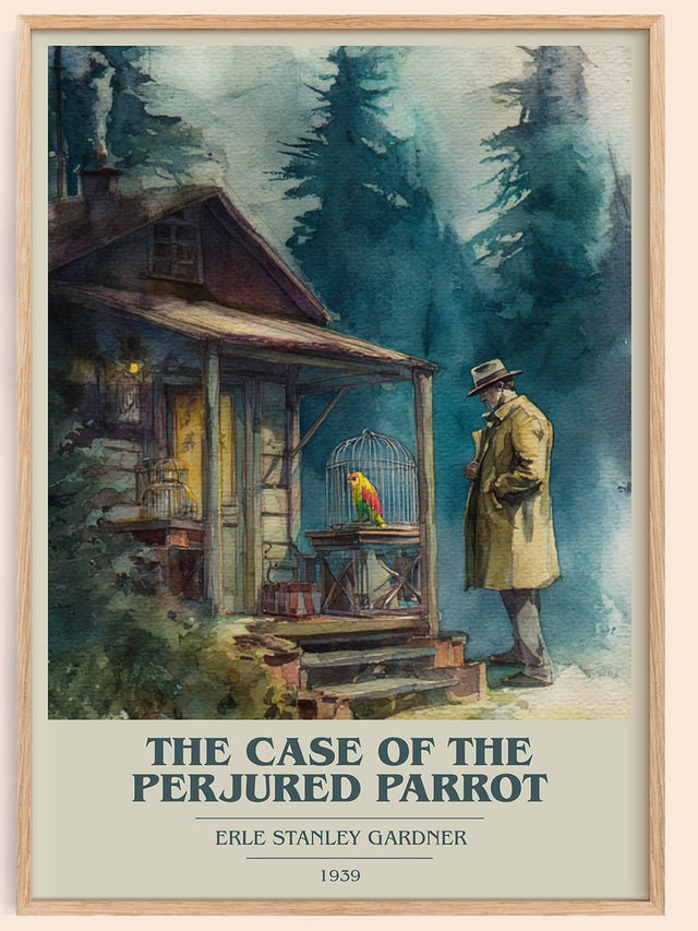 Case Of The Perjured Parrot Book Cover Poster by Erle Stanley Gardner