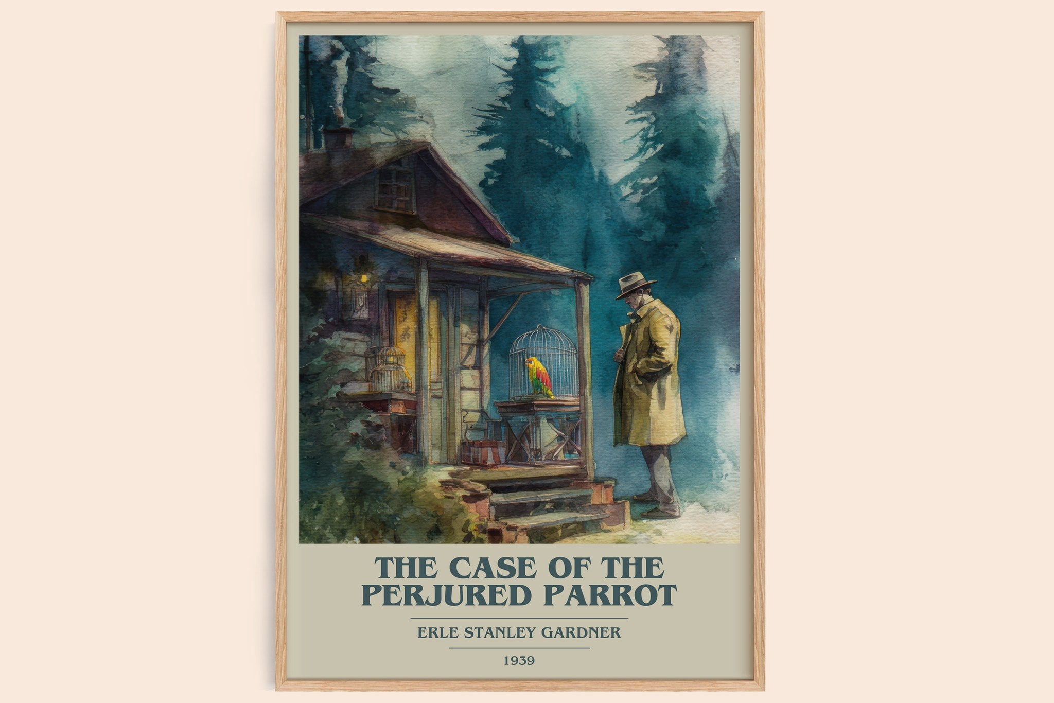 Case Of The Perjured Parrot Book Cover Poster by Erle Stanley Gardner