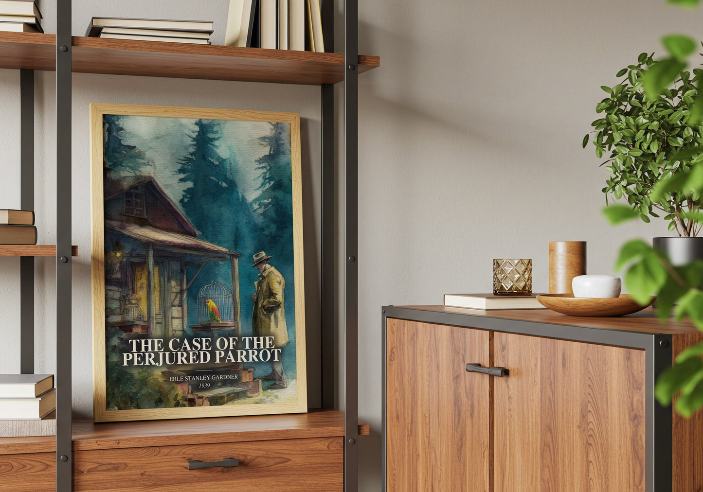 The Case Of The Perjured Parrot book watercolour illustration paper finish options – matte satin gloss