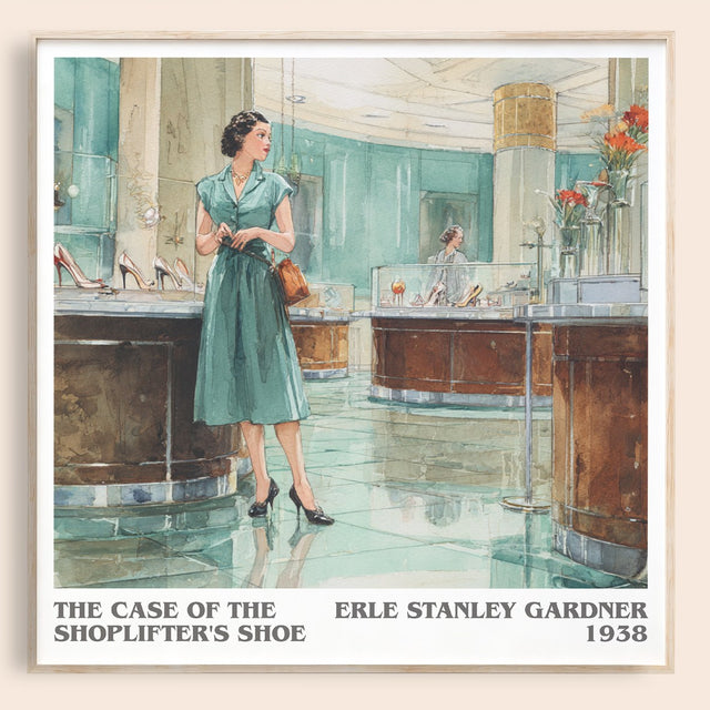 Case of the Shoplifter's Shoe Literary Art Print by E. Gardner