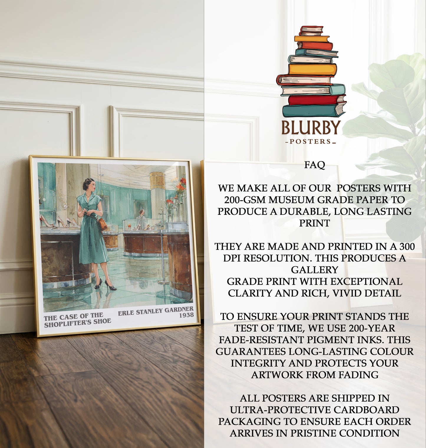 Case of the Shoplifter's Shoe Literary Art Print by E. Gardner