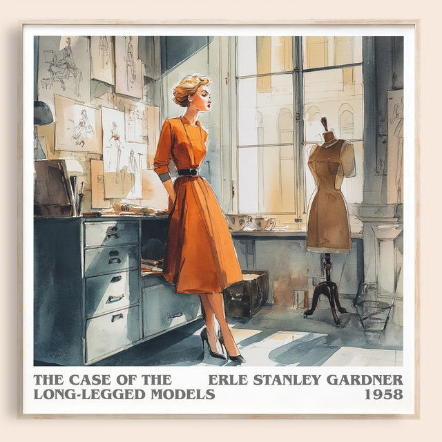 Case of the Long-legged Models Literary Art Print by E. Gardner