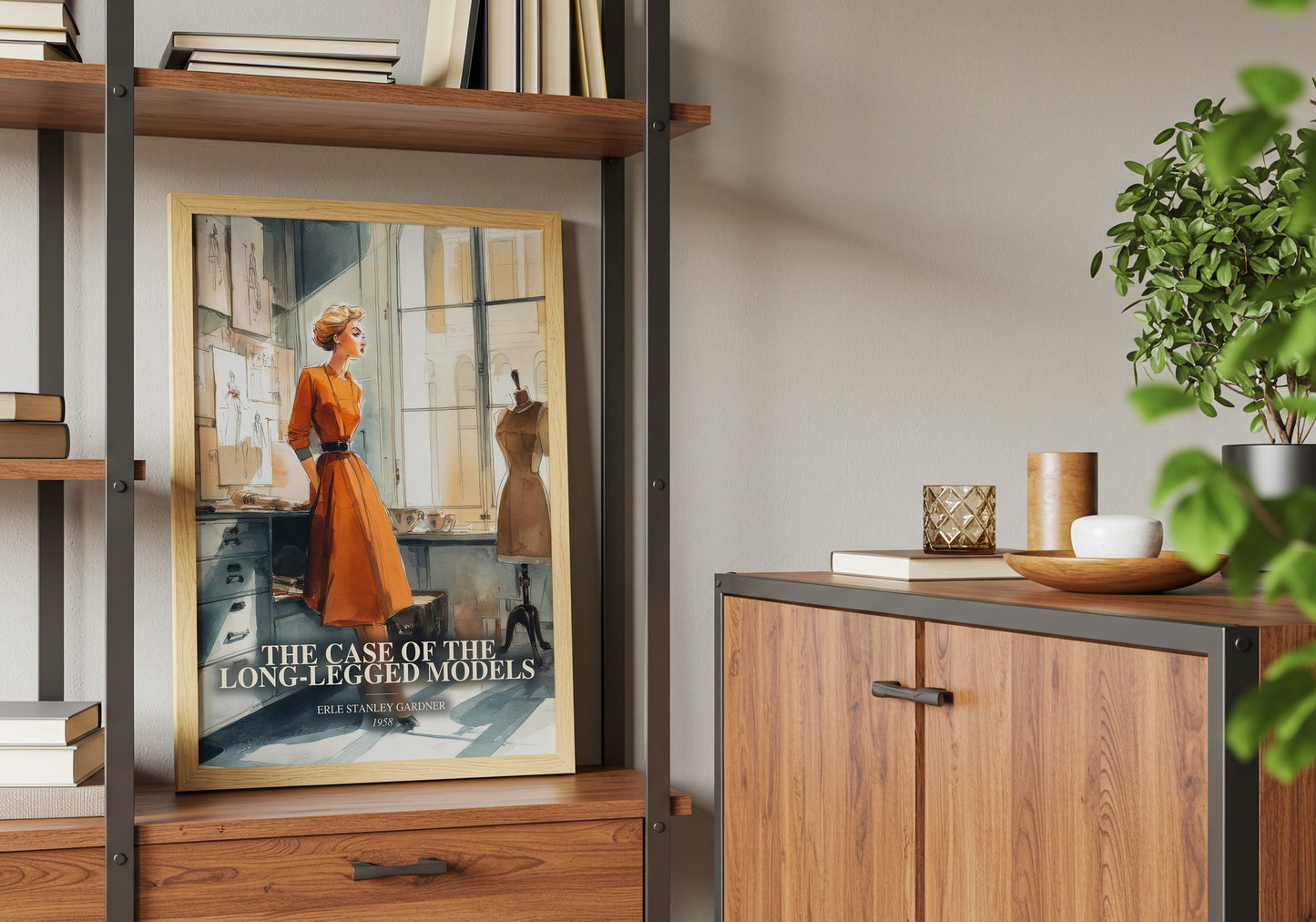 The Case Of The Long-Legged Models book watercolour illustration paper finish options – matte satin gloss