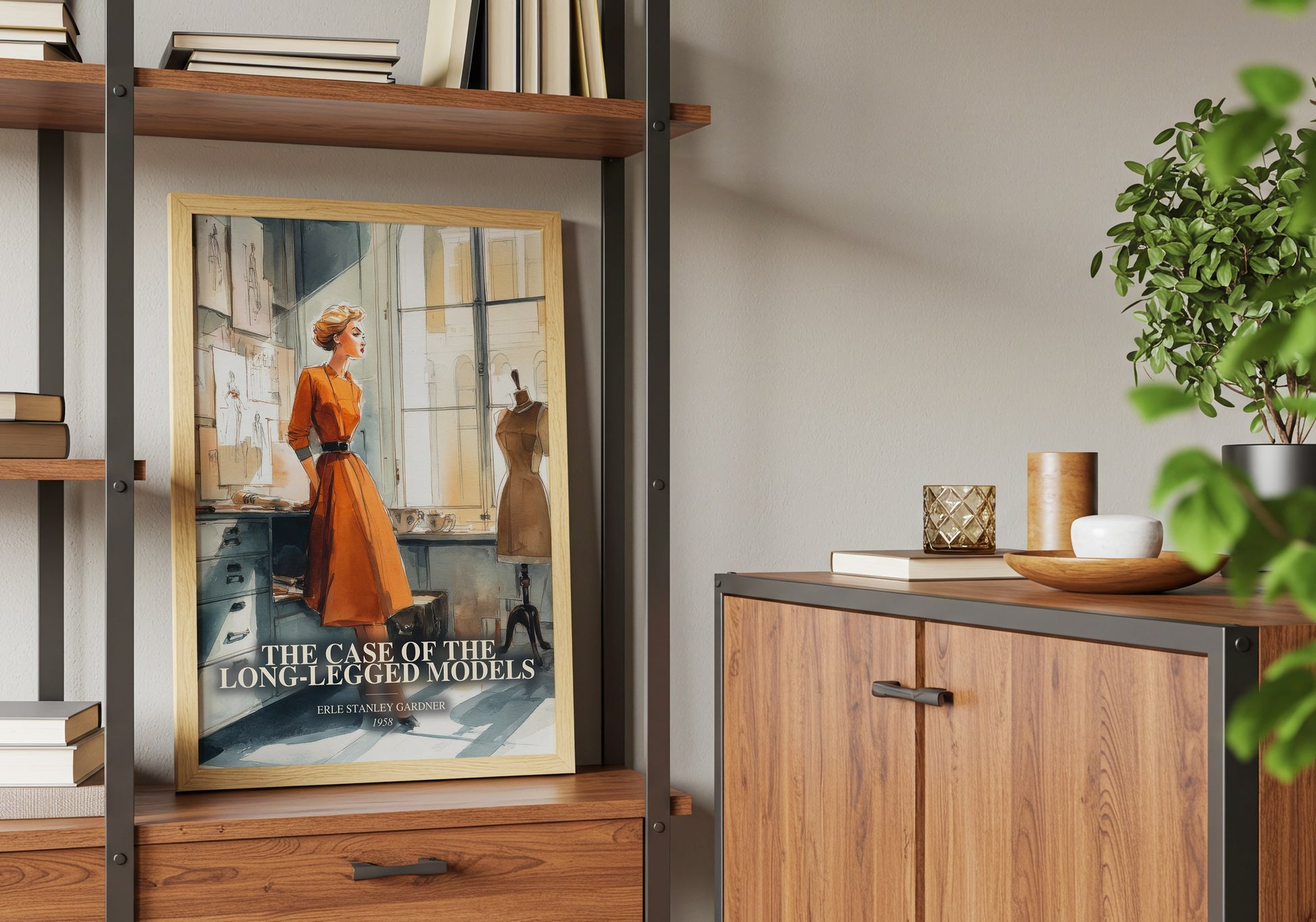The Case Of The Long-Legged Models book watercolour illustration paper finish options – matte satin gloss