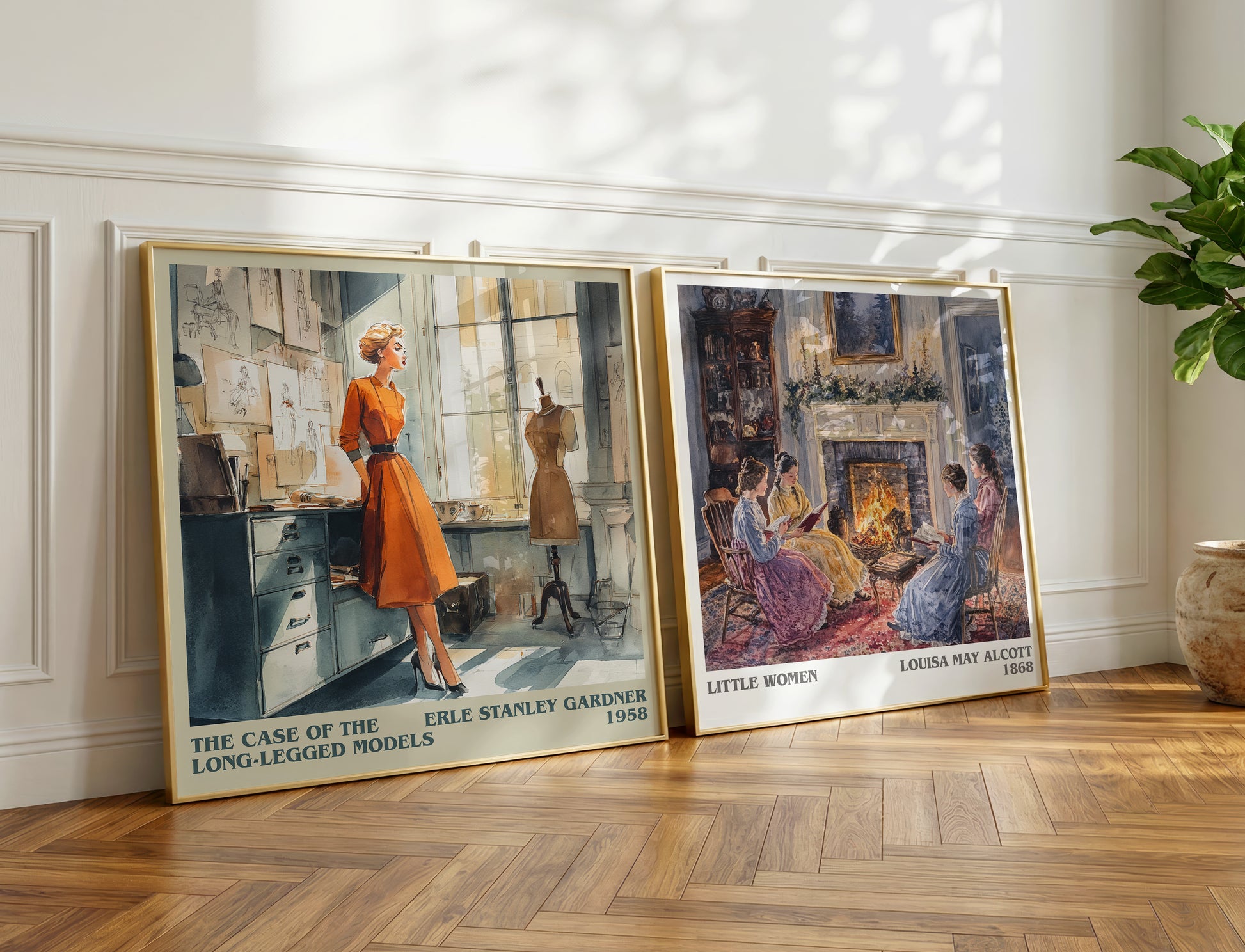 The Case of the Long-legged Models book poster packaging – museum-quality print rolled in protective tube