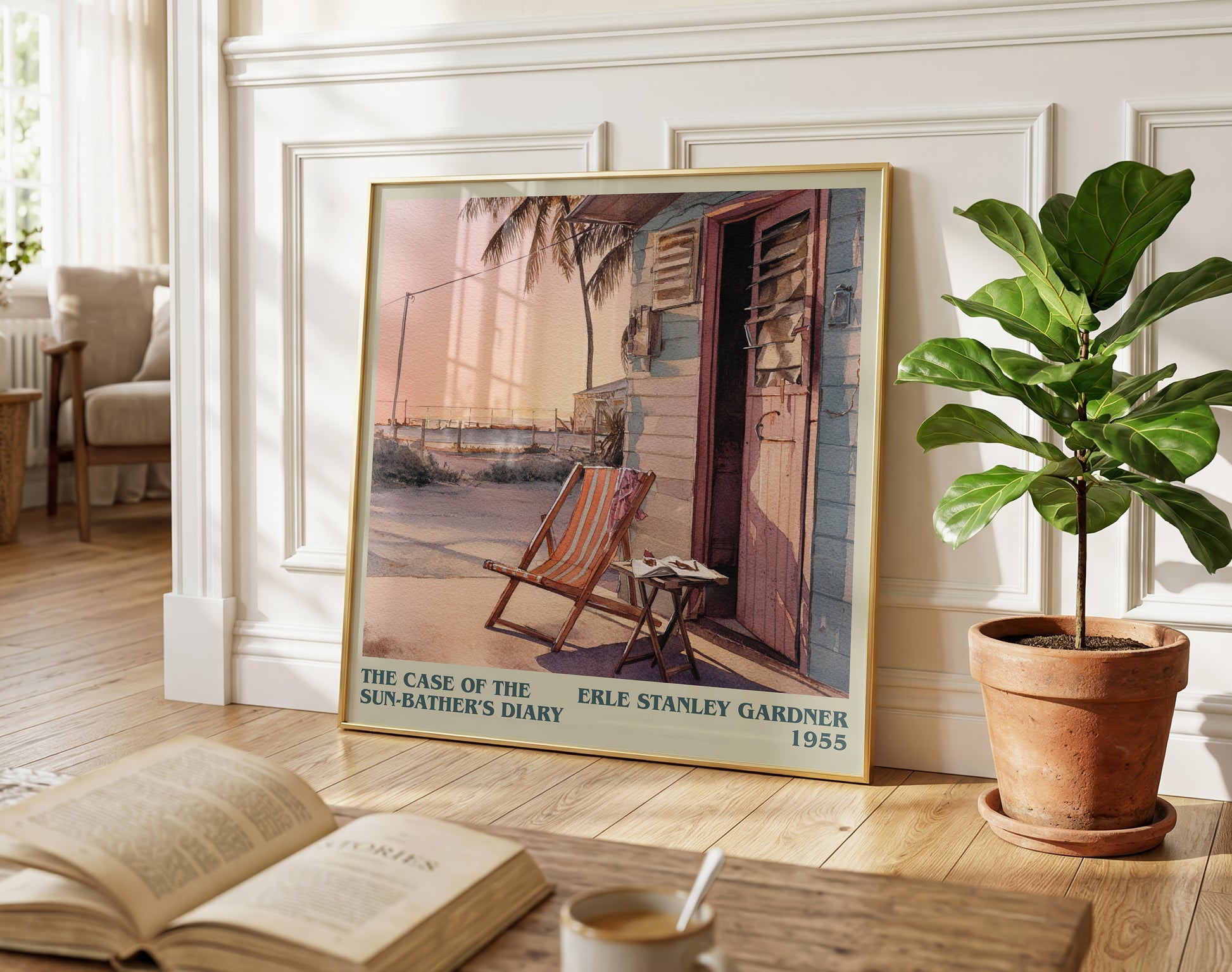 The Case of the Sun Bather's Diary literary poster paired in gallery wall – literary art prints