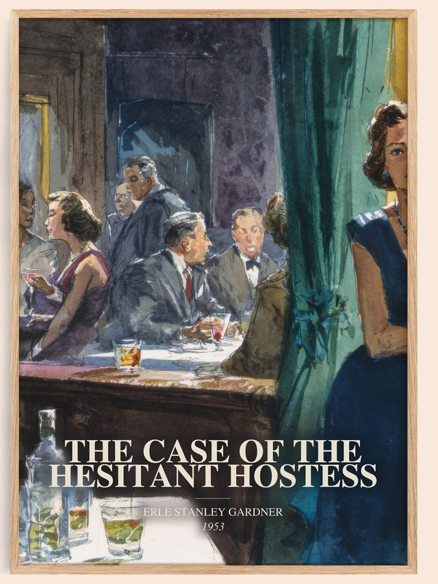 Case Of The Hesitant Hostess Book Watercolour Illustration – E.