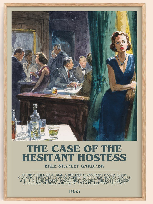 Case of the Hesitant Hostess Bookish Wall Art by Erle Stanley Gardner