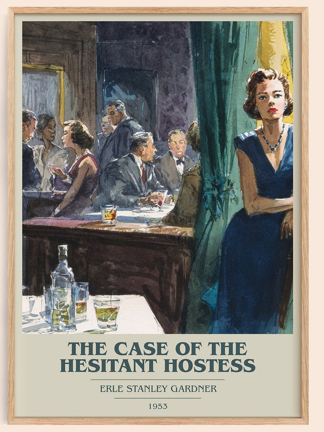 Case of the Hesitant Hostess Book Cover Poster by Erle Stanley Gardner