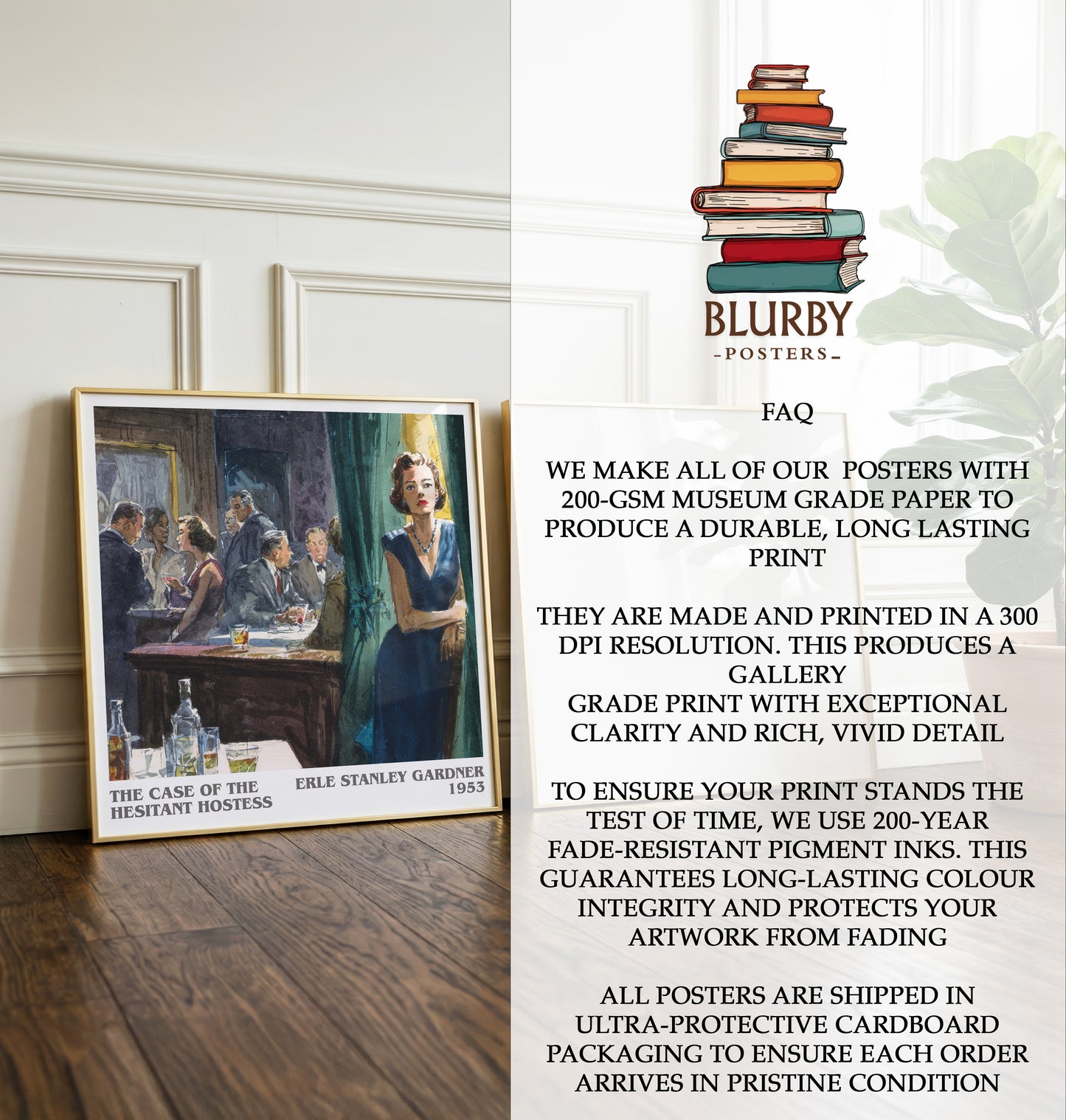 Case of the Hesitant Hostess Literary Art Print by E. Gardner