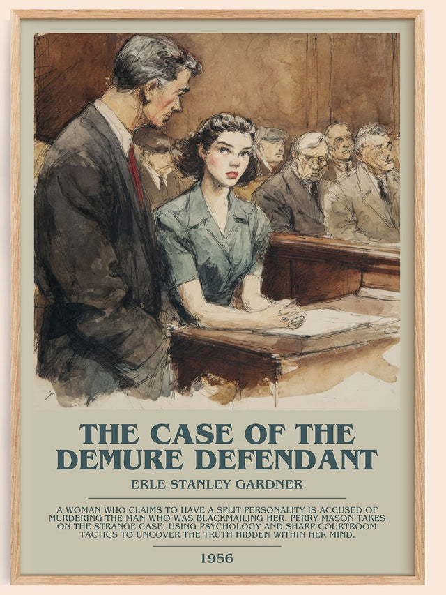 Case of the Demure Defendant Bookish Wall Art by Erle Stanley Gardner