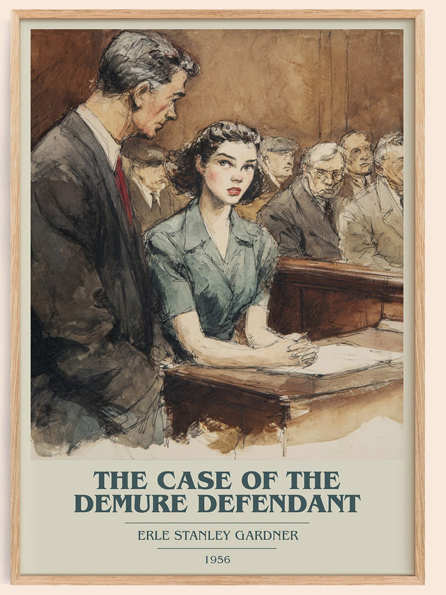 Case of the Demure Defendant Book Cover Poster by Erle Stanley Gardner