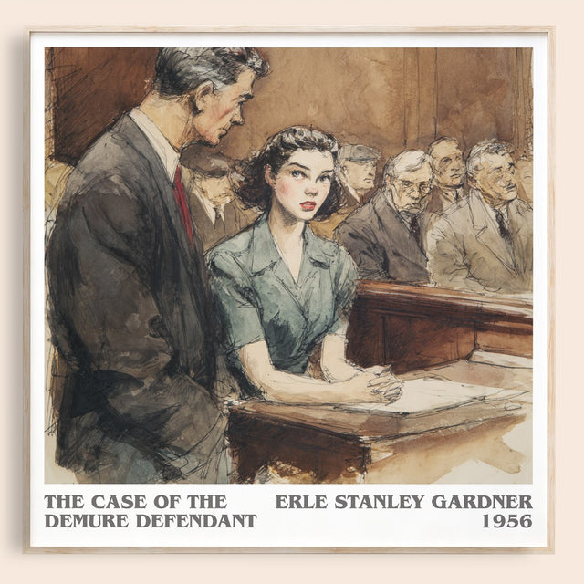 Case of the Demure Defendant Literary Art Print by E. Gardner