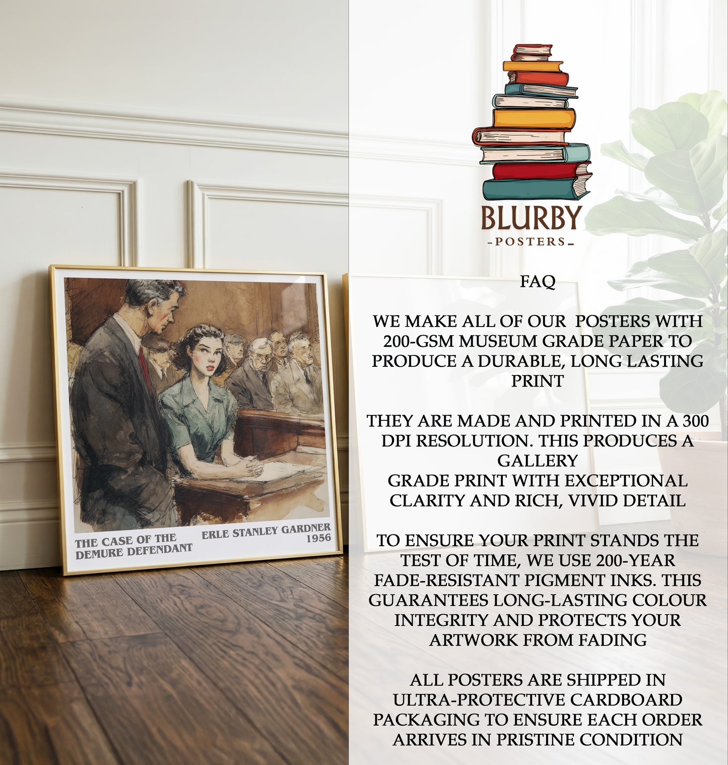 Case of the Demure Defendant Literary Art Print by E. Gardner