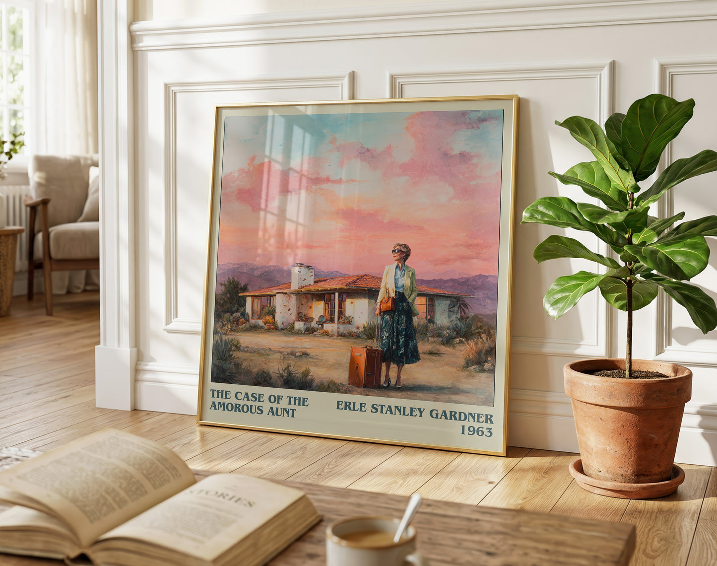 The Case of the Amorous Aunt literary poster paired in gallery wall – literary art prints